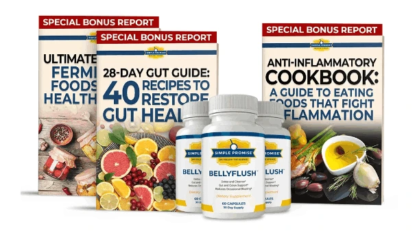 BellyFlush bonus package - three free detox and gut support bonuses worth $117 included with the BellyFlush dietary supplement order.